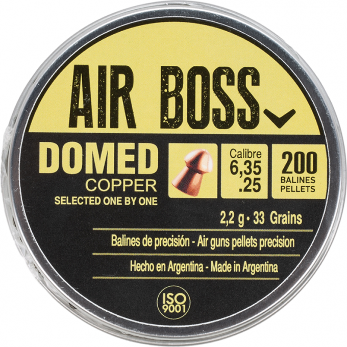 Пуля пневматическая APOLO AIR BOSS DOMED 6,35мм, 2,2гр (200 шт.) AirBossDomed-6.35-2.2 Пуля пневматическая APOLO AIR BOSS DOMED 6,35мм, 2,2гр (200 шт.) AirBossDomed-6.35-2.2