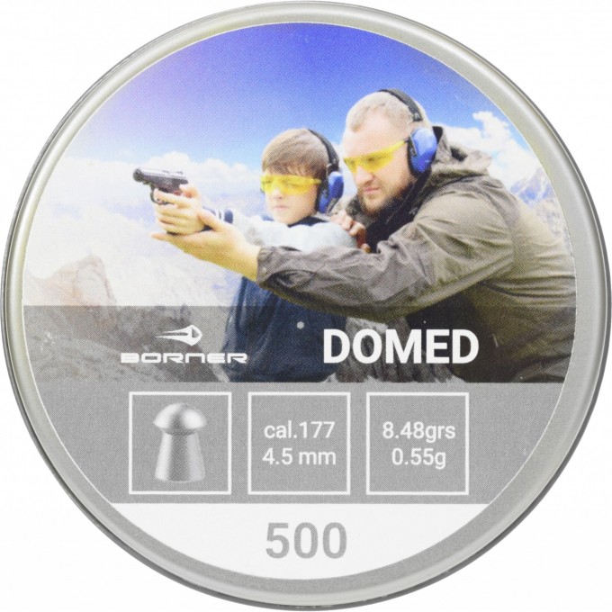 Пуля пневматическая BORNER DOMED 4,5мм, 0,55гр (500 шт.) 00184655 Пуля пневматическая BORNER DOMED 4,5мм, 0,55гр (500 шт.) 00184655