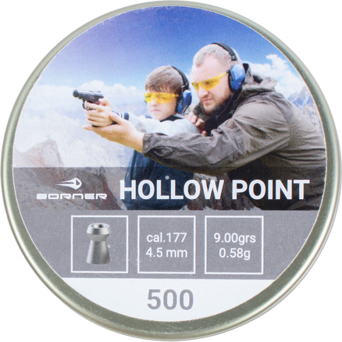 Пуля пневматическая BORNER HOLLOW POINT 4,5мм, 0,58гр (500 шт.) 00184653 Пуля пневматическая BORNER HOLLOW POINT 4,5мм, 0,58гр (500 шт.) 00184653