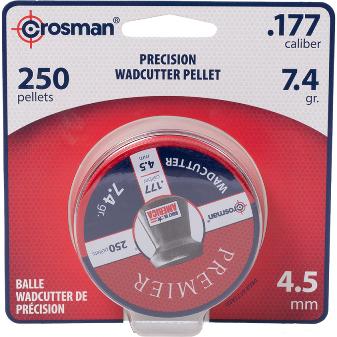 Пуля пневматическая CROSMAN WADCUTTER 4,5мм, 7,4гр (250 шт.) 00000033 Пуля пневматическая CROSMAN WADCUTTER 4,5мм, 7,4гр (250 шт.) 00000033