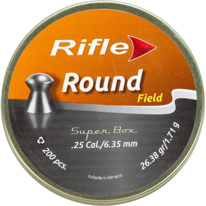 Пуля пневматическая RIFLE FIELD SERIES ROUND 6,35мм, 1,71гр. (200 шт.) 00227155 Пуля пневматическая RIFLE FIELD SERIES ROUND 6,35мм, 1,71гр. (200 шт.) 00227155