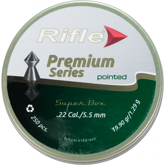 Пуля пневматическая RIFLE PREMIUM SERIES POINTED 5,5мм, 1,29гр. (250 шт.) 00227149 Пуля пневматическая RIFLE PREMIUM SERIES POINTED 5,5мм, 1,29гр. (250 шт.) 00227149